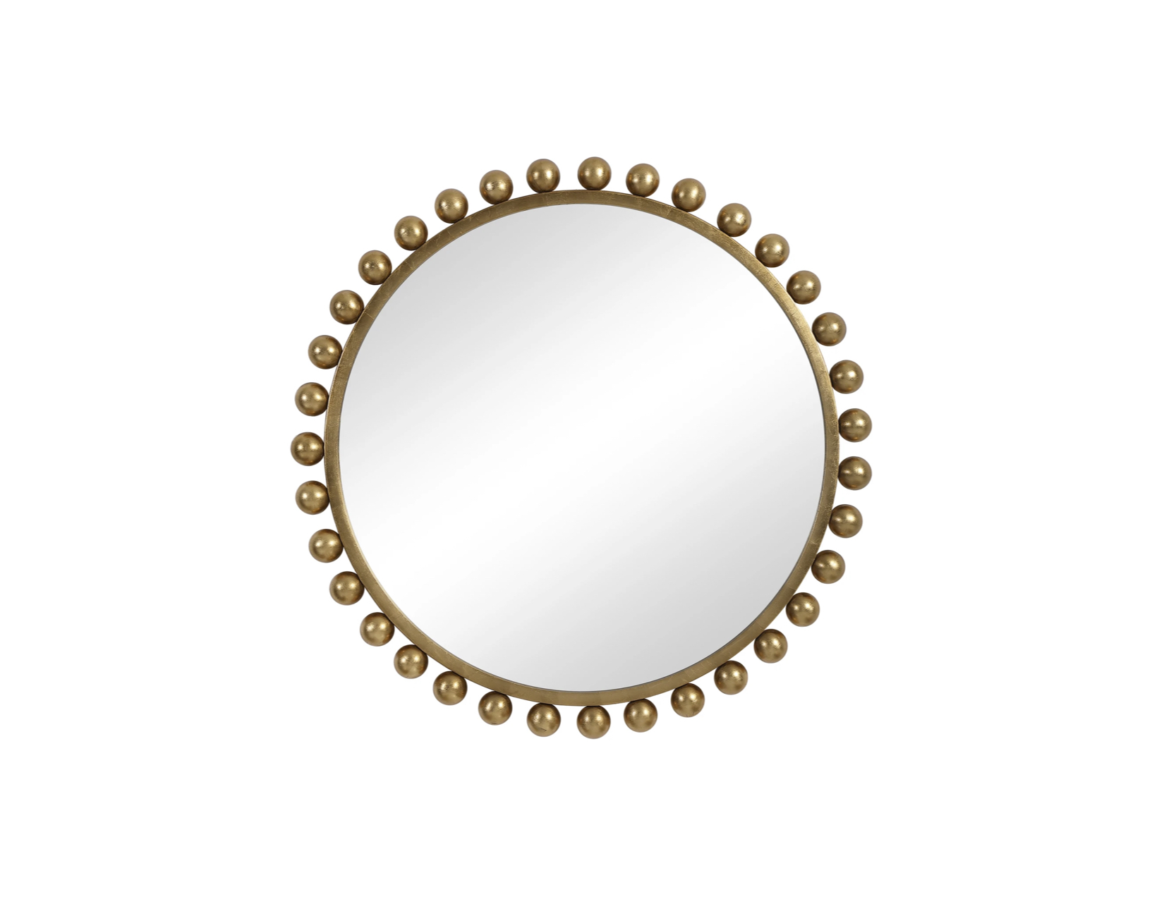 44 Round Gold Leaf Mirror