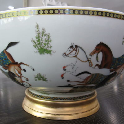 Porcelain Horse Bowl