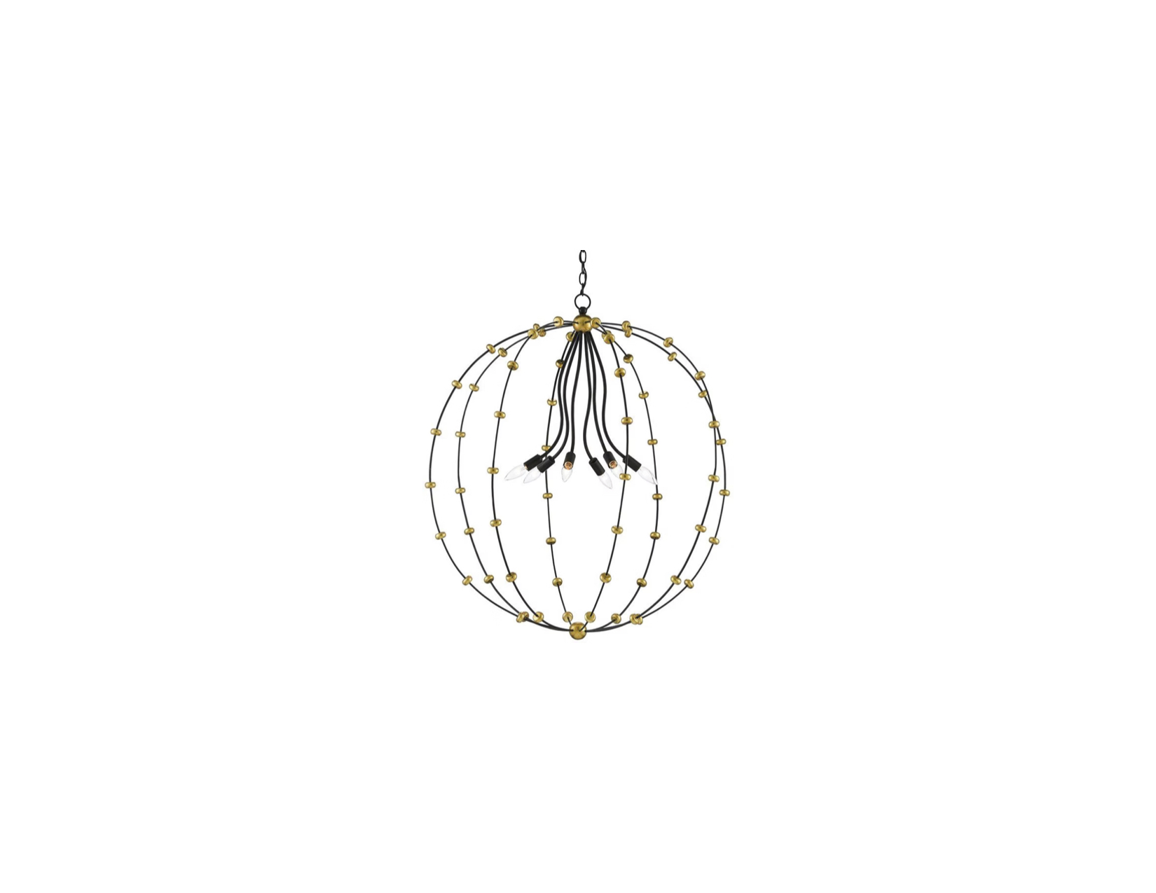 Currey & Co Orb Chandelier Anomaly