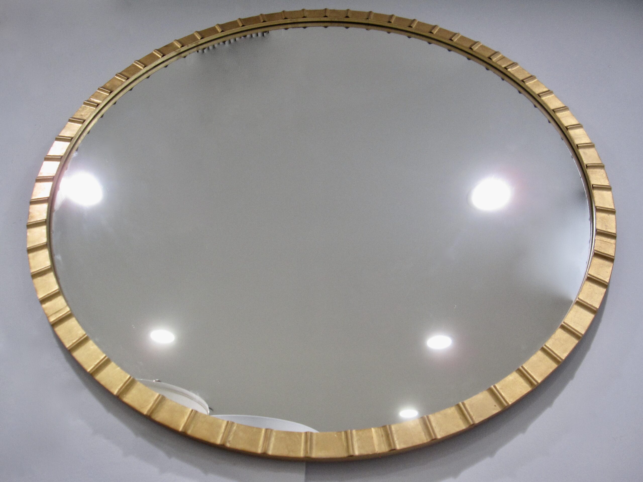 Dandridge Gold Leaf Round Mirror