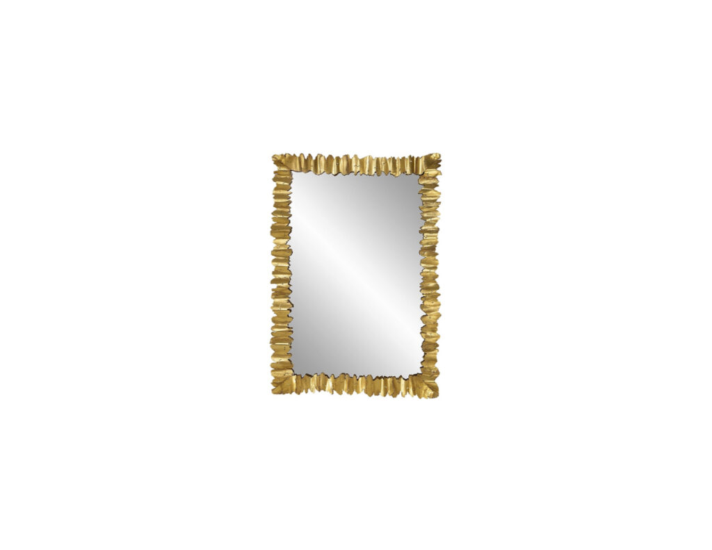 Rectangular, Modern Gold Leaf Mirror