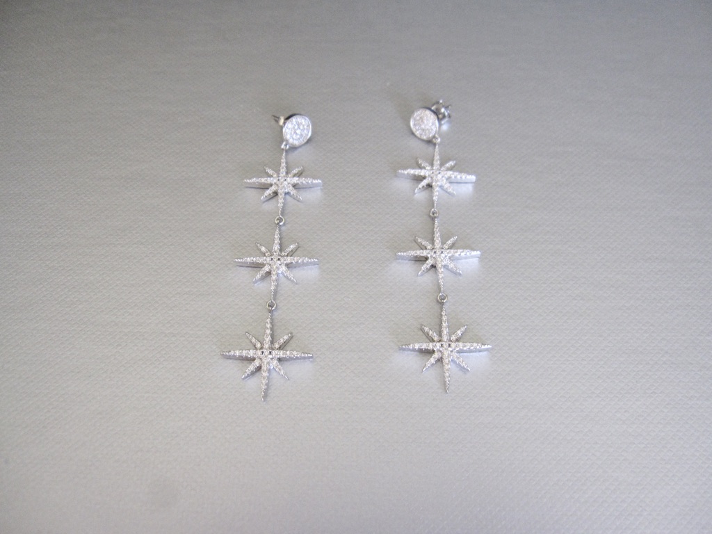 Triple Star Earrings