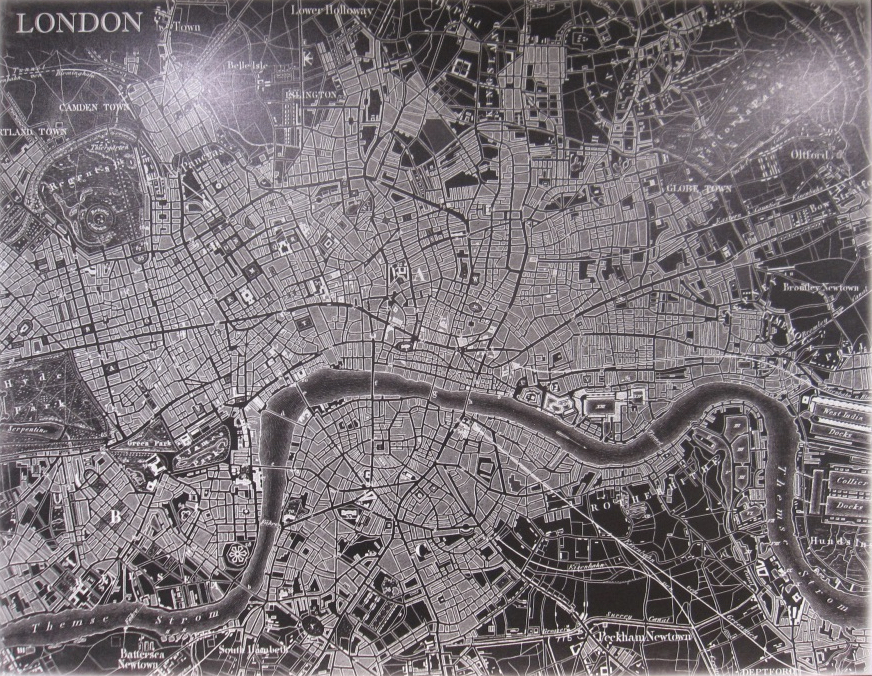 Framed Map of London